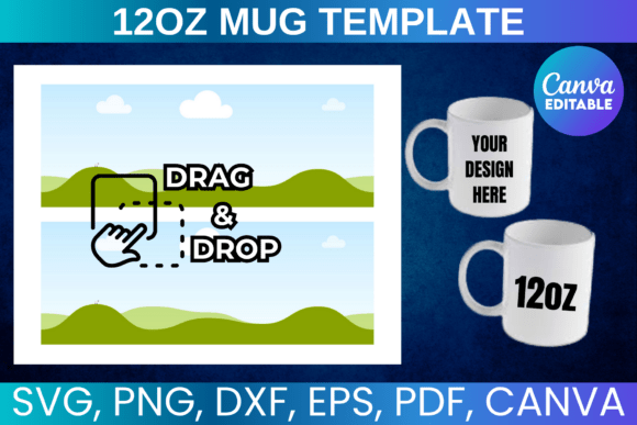 12oz Mug Template: Canva Graphics for Content Publishers