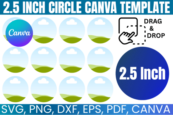 2.5 Inch Circle Template: Graphics for Canva & Commercial Use