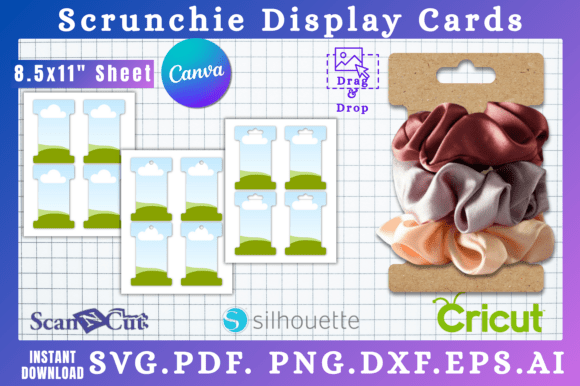 3.25x5 Scrunchie Display Card Template 1 Graphics for Canva