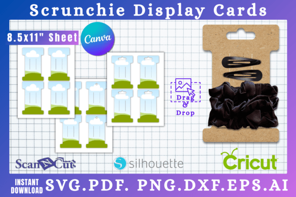 3.25x5 Scrunchie Display Card Template 2 Graphics for Canva