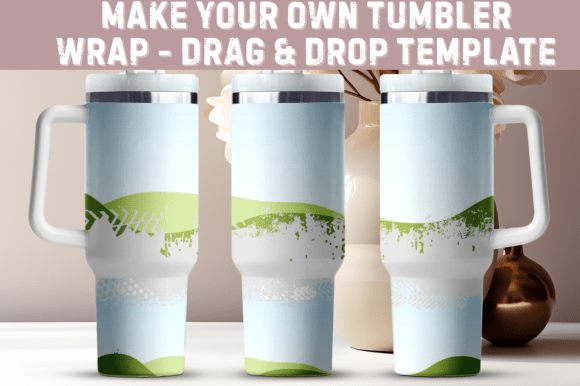 40oz Distressed Tumbler Wrap Template 04 Graphics for Canva