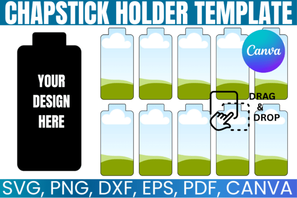 Chapstick Holder Template SVG