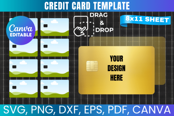 Credit Card Template SVG: Canva Graphics for Crafters