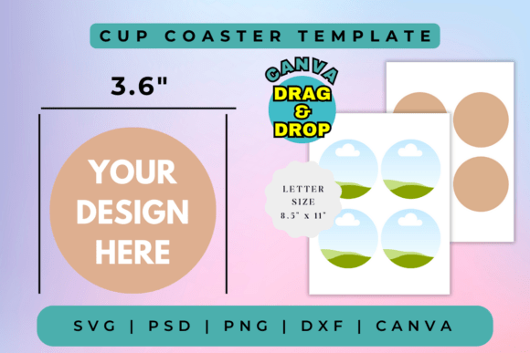 Cup Coaster Template: Canva Graphics for Polished Publishing