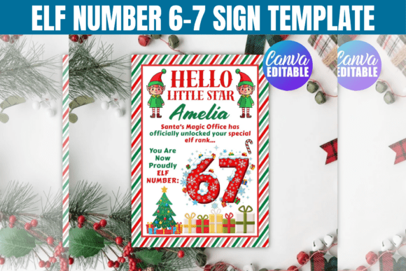 ELF Number 6-7 Sign: Canva Graphics Review
