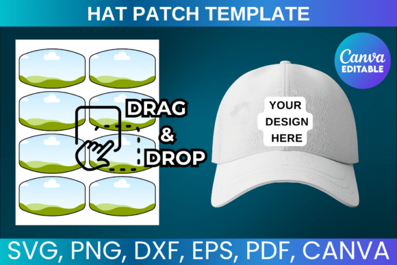 Hat Patch Template Graphics for Canva