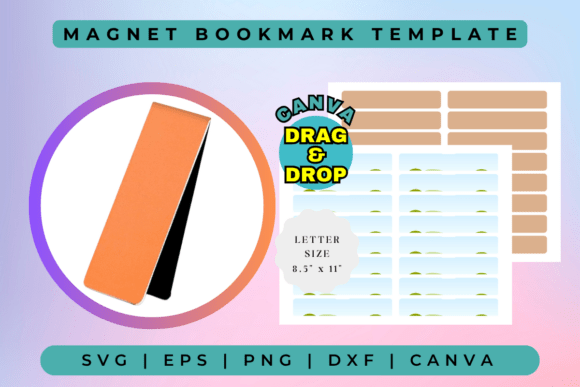 Magnet Bookmark Template: Graphics for Canva Branding