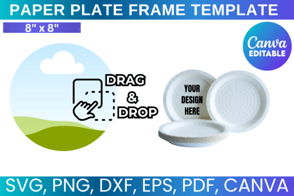 Paper Plate Template, Circle Template: Canva Graphics
