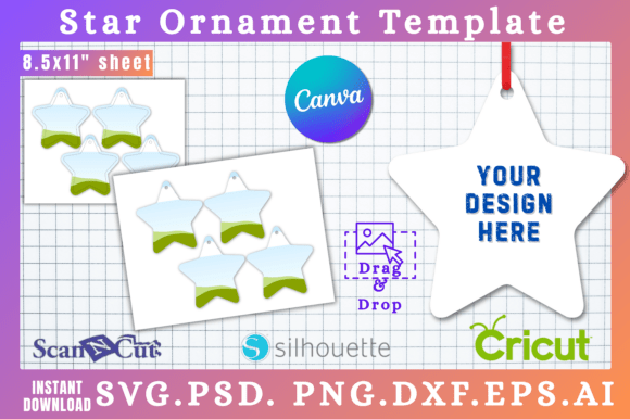 Printable Star Ornament SVG Templates