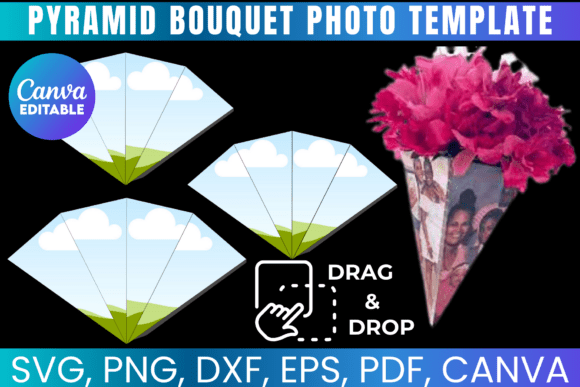 Pyramid Bouquet Photo Template: Canva Graphics Review