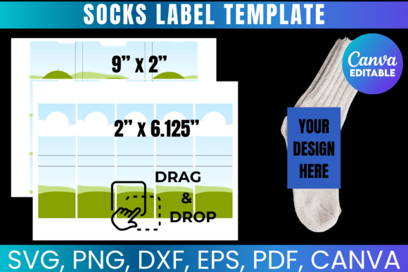 Socks Label Template: Canva Graphics for Branding